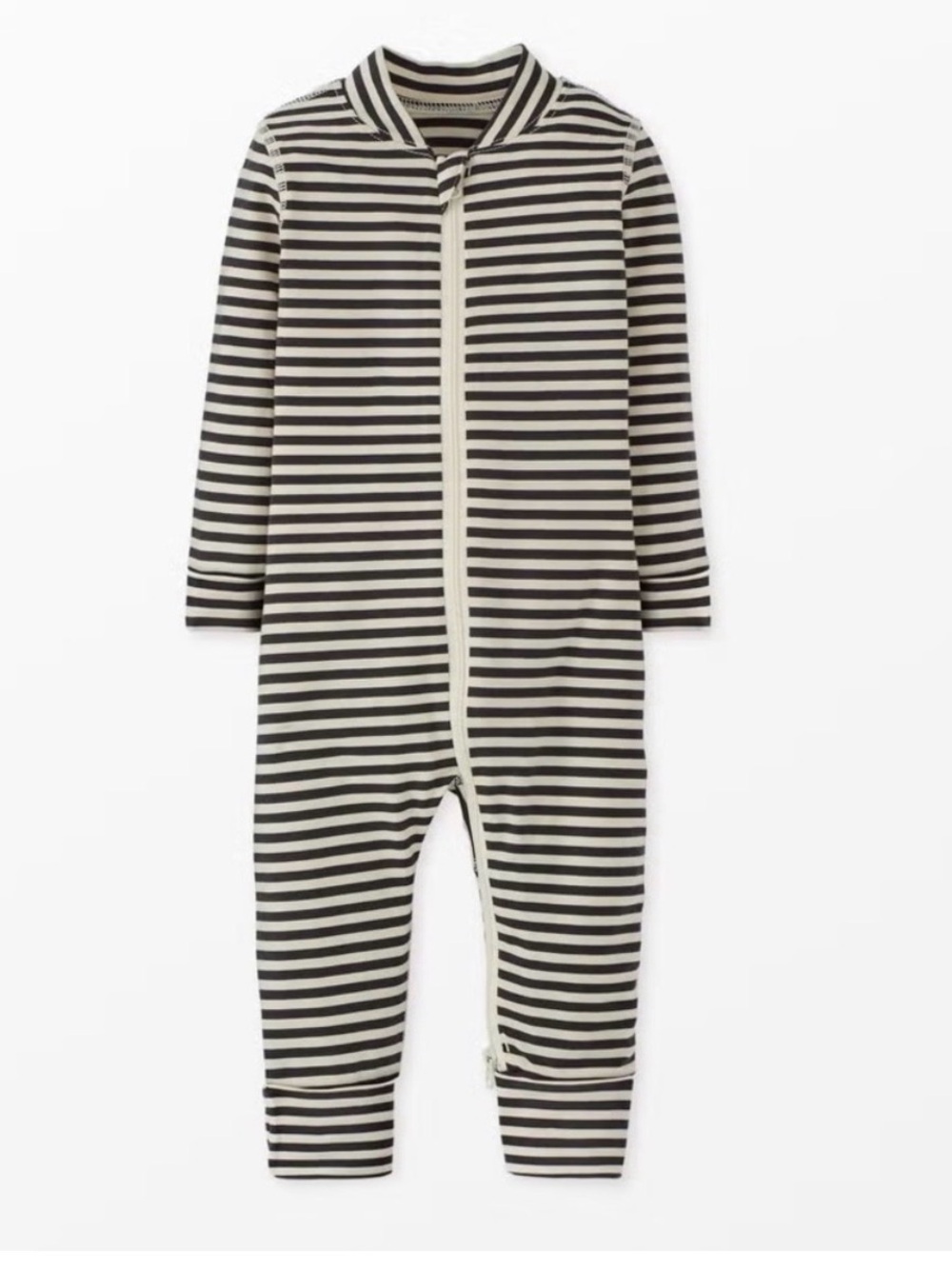 Hanna Andersson Black & White Striped Zip-Front Sleep Sack